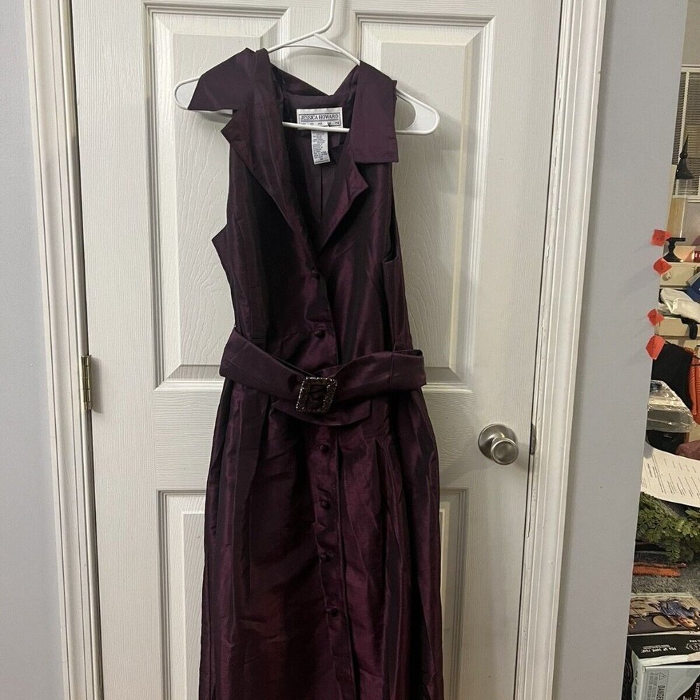 Jessica‎ Howard Woman Purple Collar Poplin Dress Size 24